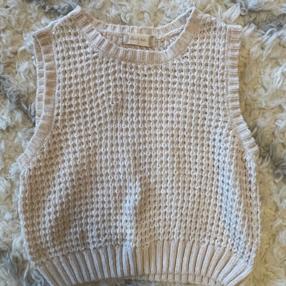 Altar'd State Cream Crew Neck Sweater